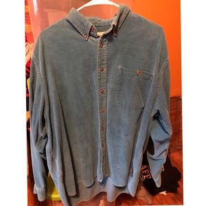 Turquoise corduroy flannel